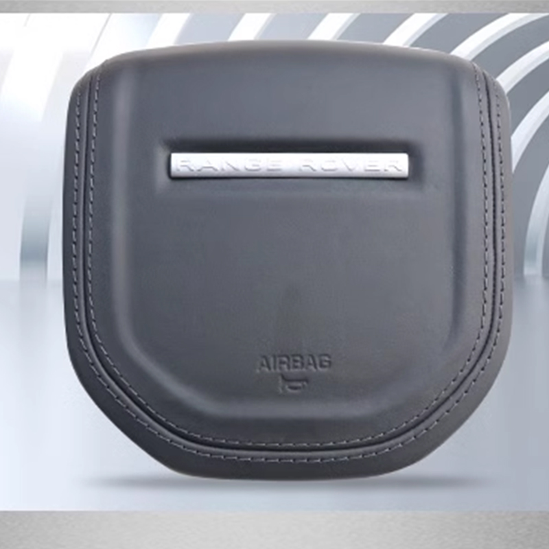For Range Rover ABS Genuine Leather Car Steering Wheel Horn Cover Center Speaker Panel + Emblem OEM Replacement Car Accessory