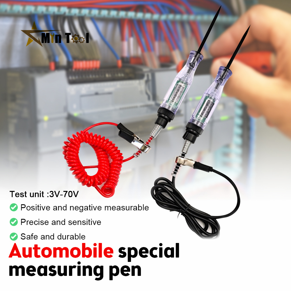 5-90V Car Truck Voltage Circuit Tester Digital Display Long Probe Pen Light Bulb Automobile Diagnostic Tools Auto Repair Tool