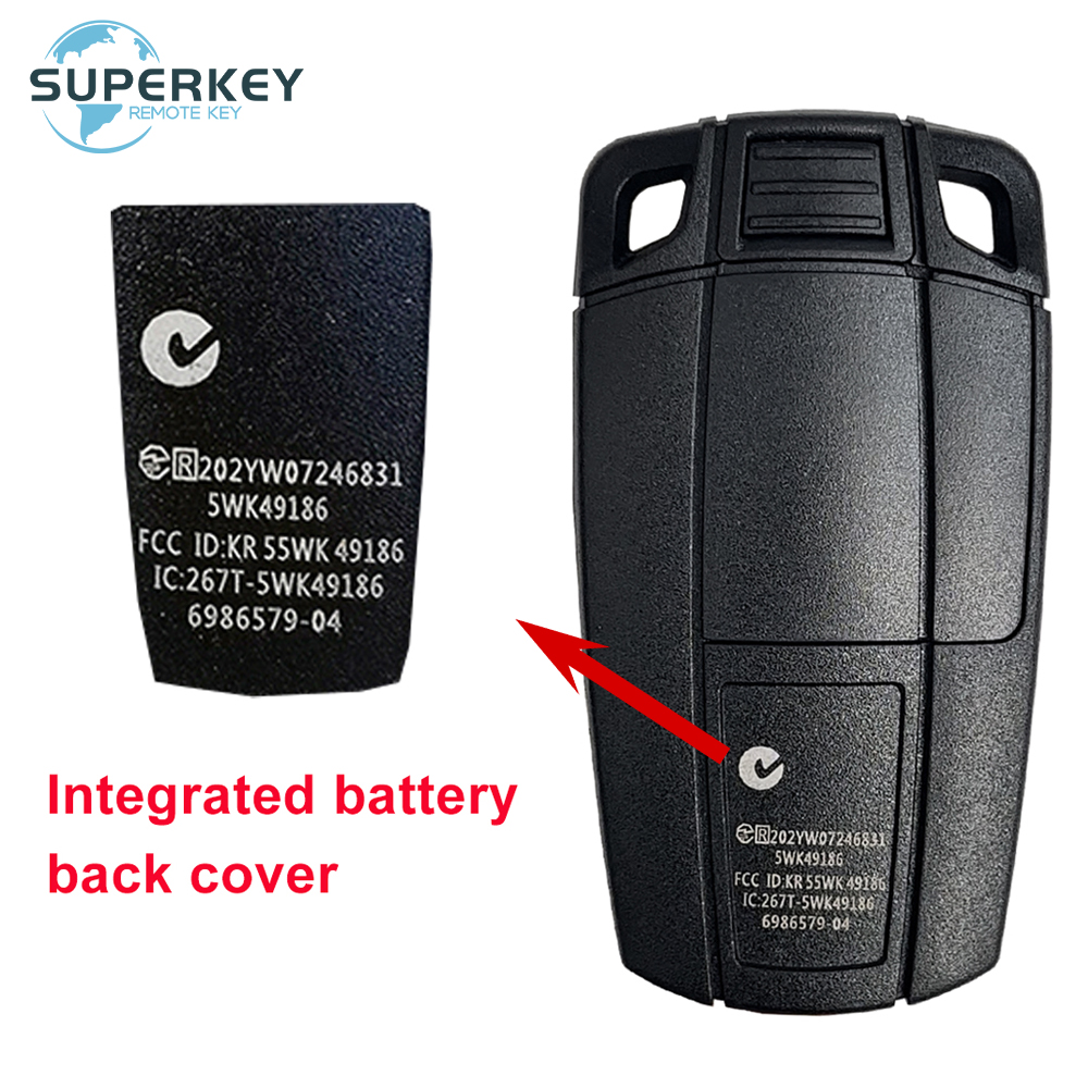 Cas3 Cas3+ Remote Car Key Shell Case Smart Fob Cover With Logo For BMW 1 3 5 6 Series E90 E91 E92 E93 E60 KR55WK49147