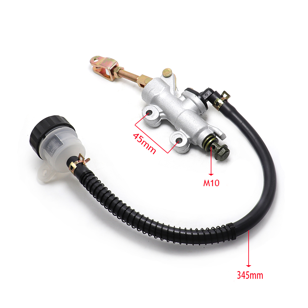 Pit Dirt Bikes Motorcycle Silver Rear Foot Brake Master Cylinder Pump Quad ATV Hydraulic with Reservoir Oil Cup Modified Parts