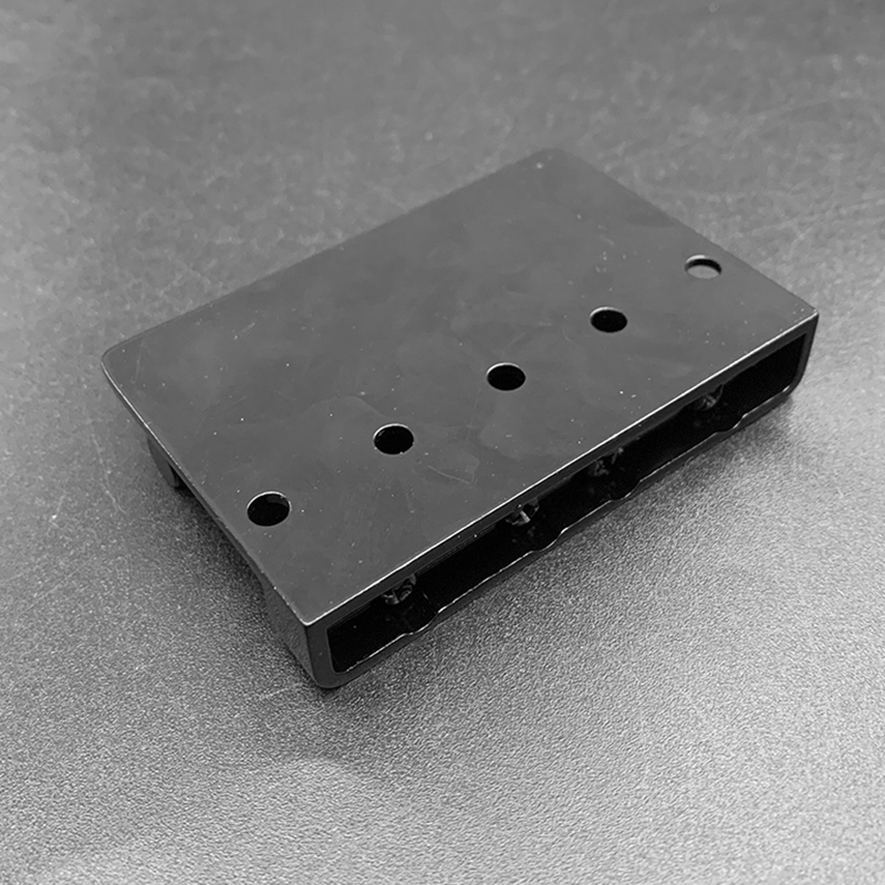 Vintage 4 String Bass Bridge Length 79.5x49.5/53MM Bass Fixed Bridge Saddle Top Load Black/Chrome