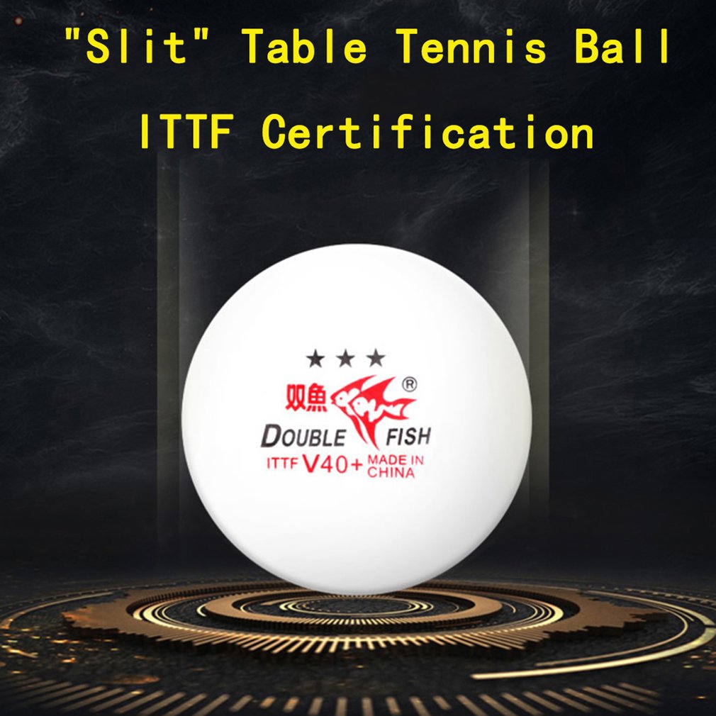 10pcs/set Double Fish V40+ 3 Stars 40mm White Table Tennis Balls ABS Plastic Seamed Balls Training Ping Pong Balls