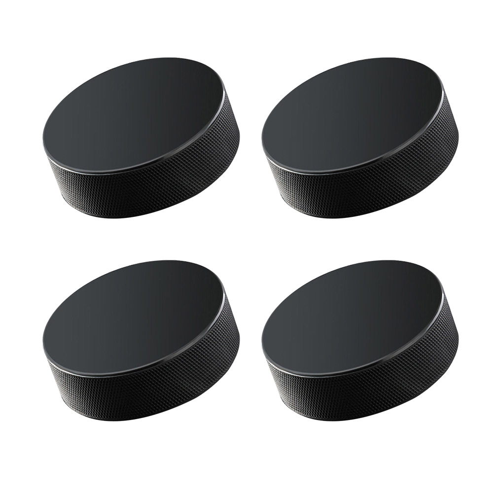 6 Pcs Professional Rubber Ice Hockey Pucks Standard Hockey Balls Sports Supplies for Practice Training Game (Black)