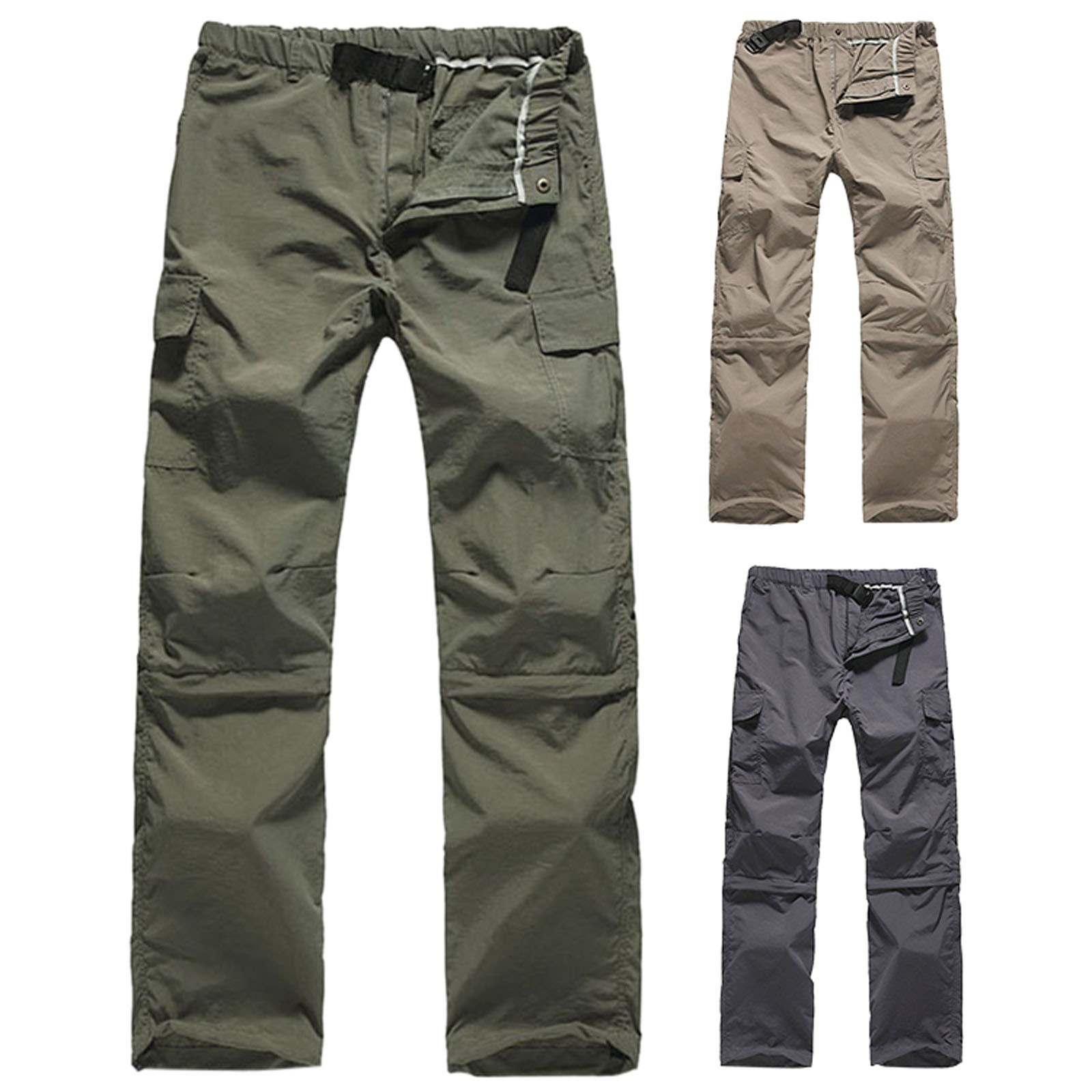 Men's Cargo Hiking Pants Lightweight Breathable Straight Leg Work Pants For Men With Multi Pockets Size 1 Outdoor