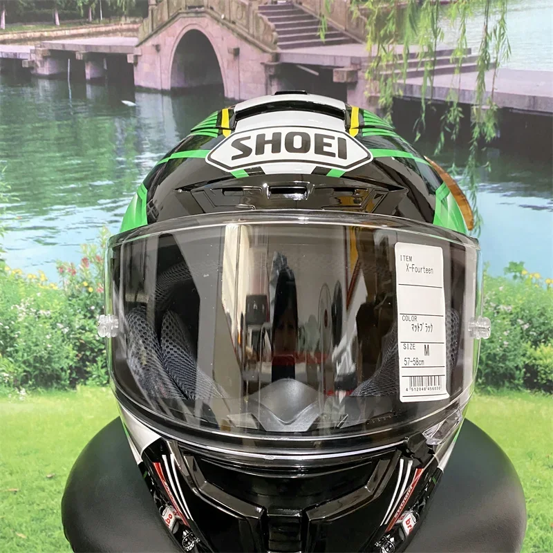 Full Face Helmet X-Spirit III ZX-10RR SHOEI X14 Green Helmet Solid X-14 Sports Bike Racing Motorcycle Helmet X-Fourteen