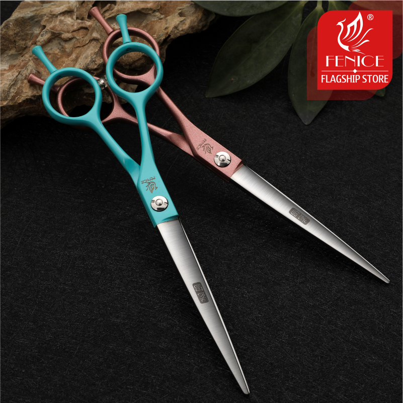 Fenice Professional Left Hand 6.5 Inch Straight Pet Dog Grooming Scissors Shears Pet Trimming Scissors Dogs Products