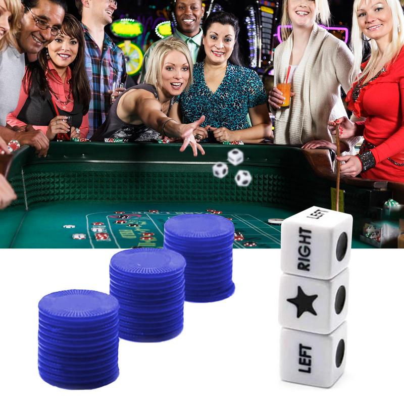 Left Rights Center Dice Game Innovative LeftRight Center Table Game With 3 Dices And 24 Chips For Family Nights Friends Gatheri