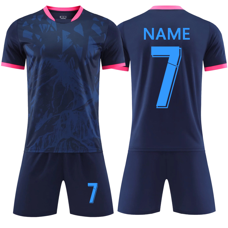 Personalized Custom Men Kids Football Jerseys Uniform Kits Survetement Sports Clothing Shirt Shorts Sets For Boys Soccer Suit