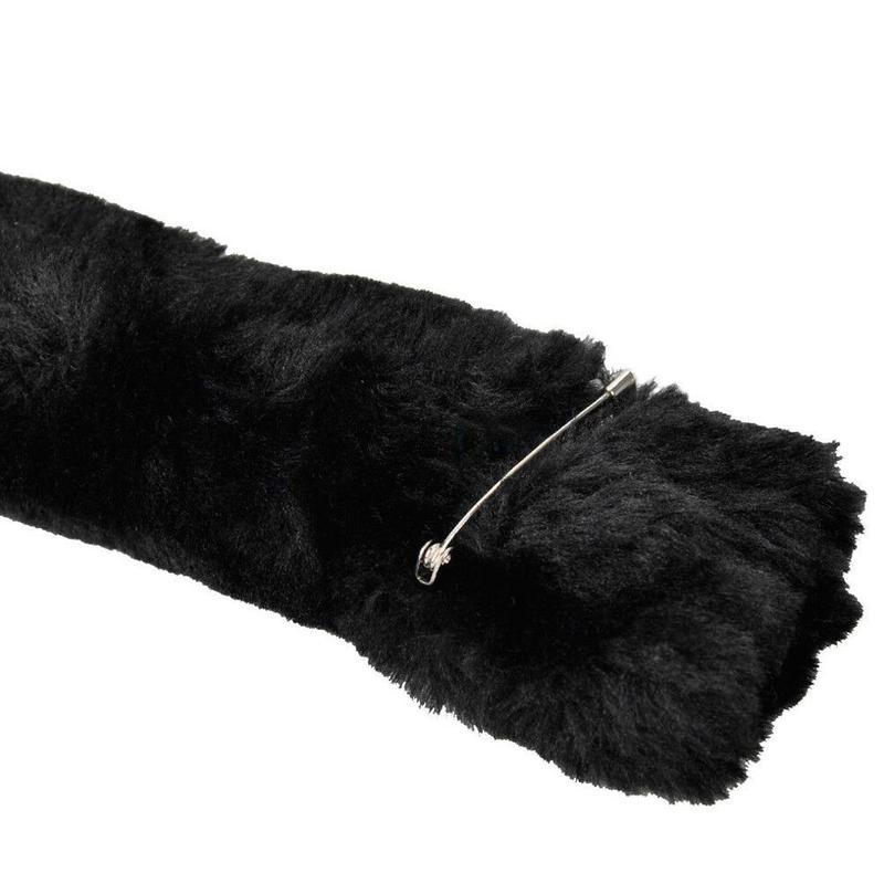 1pcs Cosplay Cat Tail Toy Plush Tail Halloween Cosplay Prop Costume Black/white Halloween Tail Party Cat Plush Toy Fox Cosplay