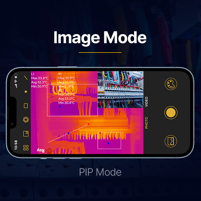 InfiRay T2S Plus Thermal Imaging Camera for Phone Floor Heating HVAC Electric Power PCB Circuit Repair Infrared Thermal Imager