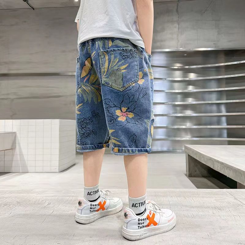 New Kids Boys Jeans Shorts Summer Children Denim Clothing Short Pants Baby Boy Casual Cowboy Short 4 5 6 7 8 9 10 11 12 14 Year