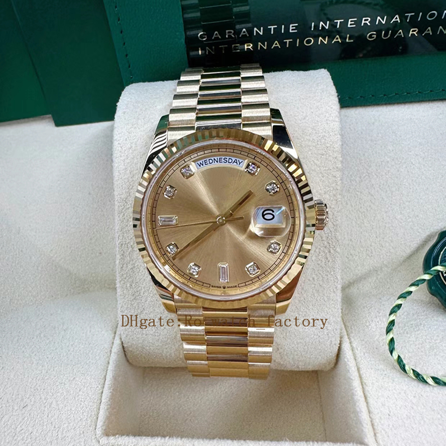 Swivel in double buckle lock with dual waterproof system, branded mechanical automatic watch, hidden folding buckle, 904L stainless steel strap