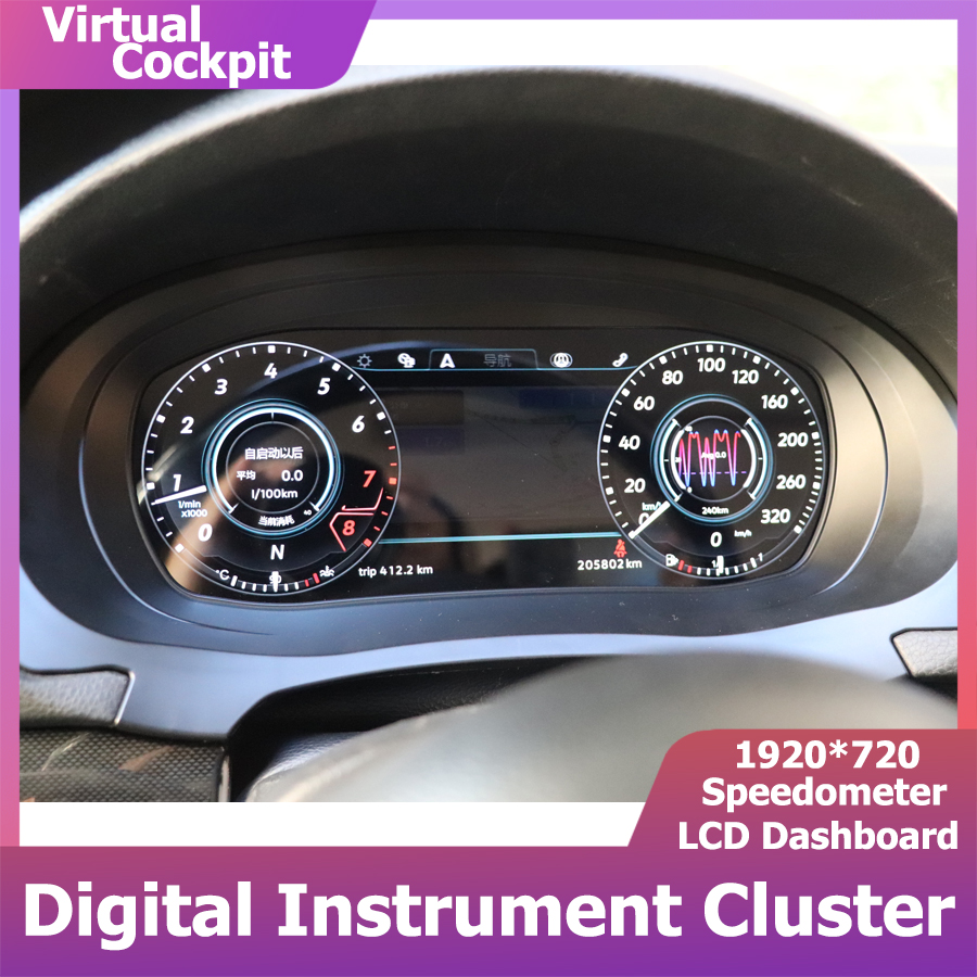 12.3''Digital LCD Instrument Cluster Virtual Cockpit For Golf 6 7 7.5 MK7 VII VI Tiguan Passat CC B8 Scirocco Jetta Speedometer