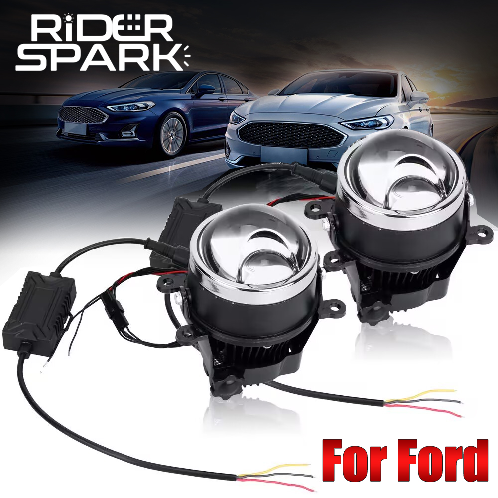 Fog Lights Projector LED For Ford Focus 2 3 MK2 MK3 Fiesta/Renault/Mitsubishi/Subaru Tuning PTF Bi-led Lenses 3.0'' Hyperboloid