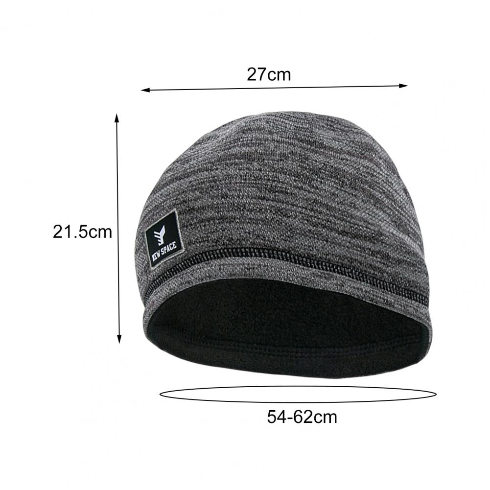 Unisex Beanies Fleece Liner Windproof Solid Color Double Layer Autumn Winter Double-sided Wearable Knitted Hat Bonnet Cap