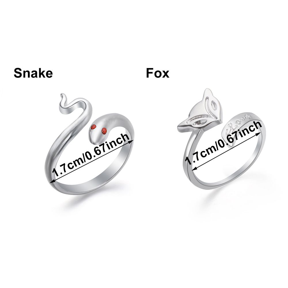 Adjustable Knitting Loop Crochet Loop Knitting Accessories Knitting Ring Adjust Finger Wear Fox/Snake Shape Knitted Ring