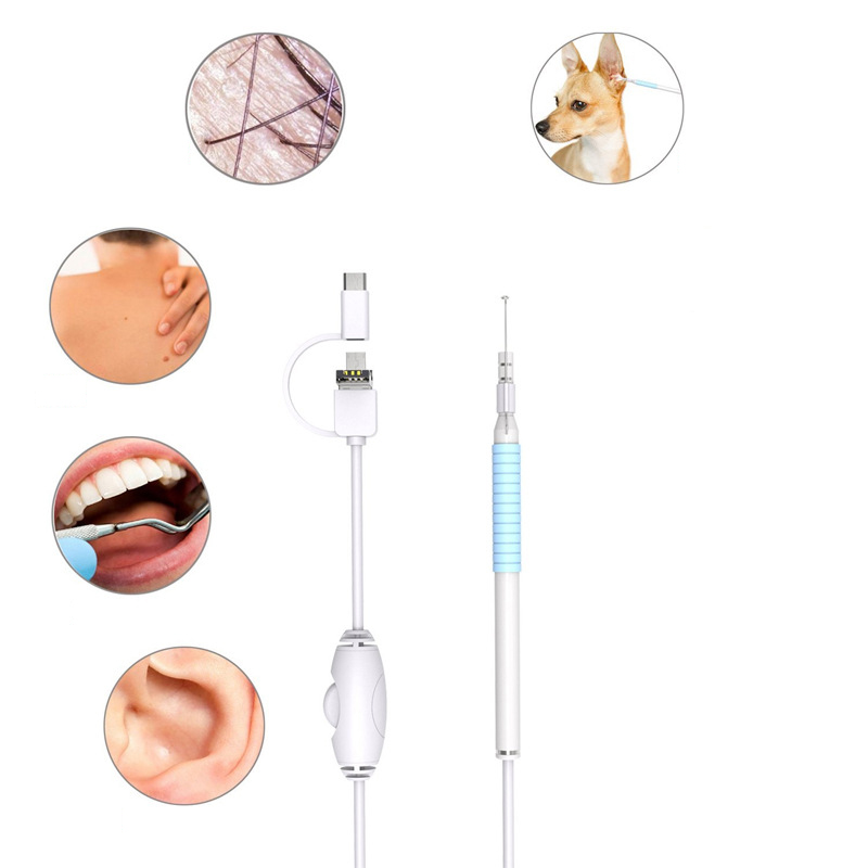 Scope Camera Endoscope 5.5mm Visual Ear Camera HD Mouth Nose Ear Endoscope With Earwax Cleaning Tool Protable Household