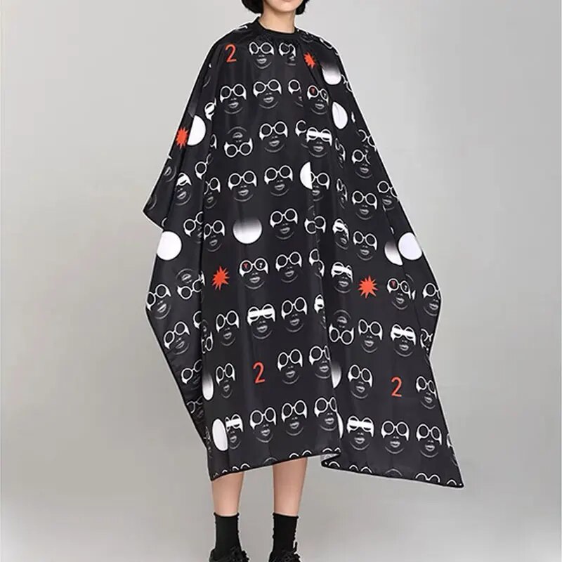 Professional Barber Cape Non-stick Anti-static Hair Cape Cloth Adjustable Elastic Neck Hair Styling