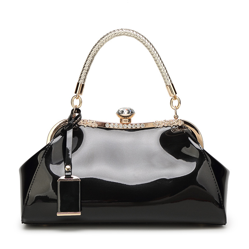 Quality luxury evening lady messenger bag ladies handbags patent leather ladies shoulder bag Ladies clutches Wedding Party Bags