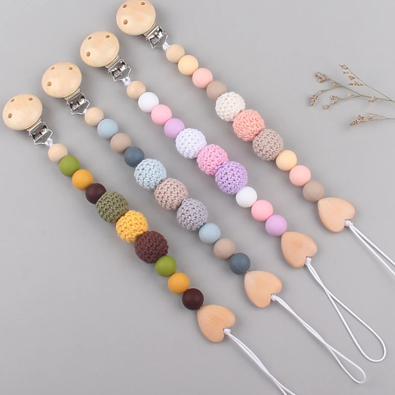 Silicone Baby Pacifier Clips Silicone Pacifier Chain Bracket Nipple Bracket Holder For Nipples Toddler Toys Baby Shower Gift