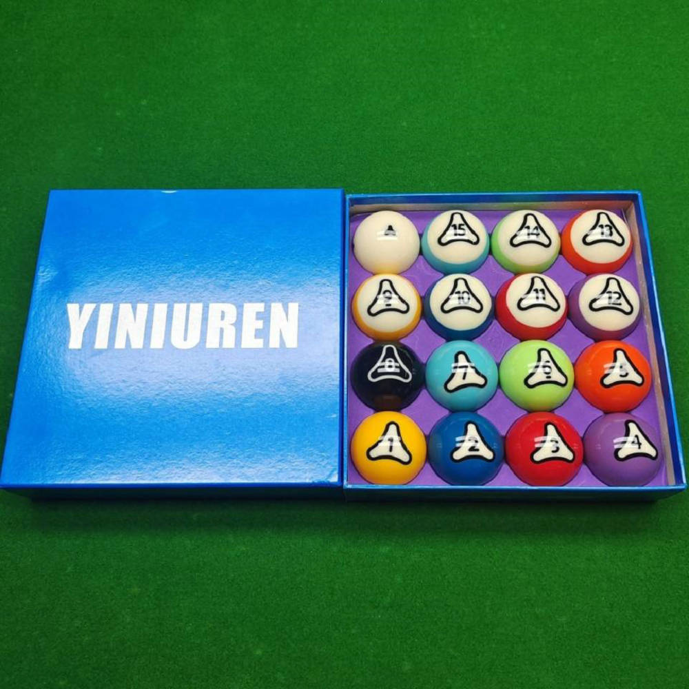 YINIUREN Premium Art Number Colorful Billiard Pool Ball Regular Size 2-1/4" Set