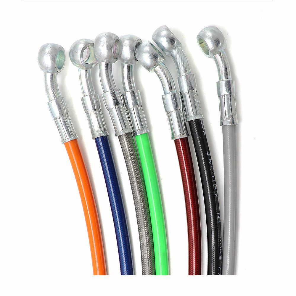Motorcycle Dirt Bike Braided Brake Hose Line Steel Brake Cable Hydraulic Banjo Pipe 400mm-1600mm for Motorcycle Universal Racing