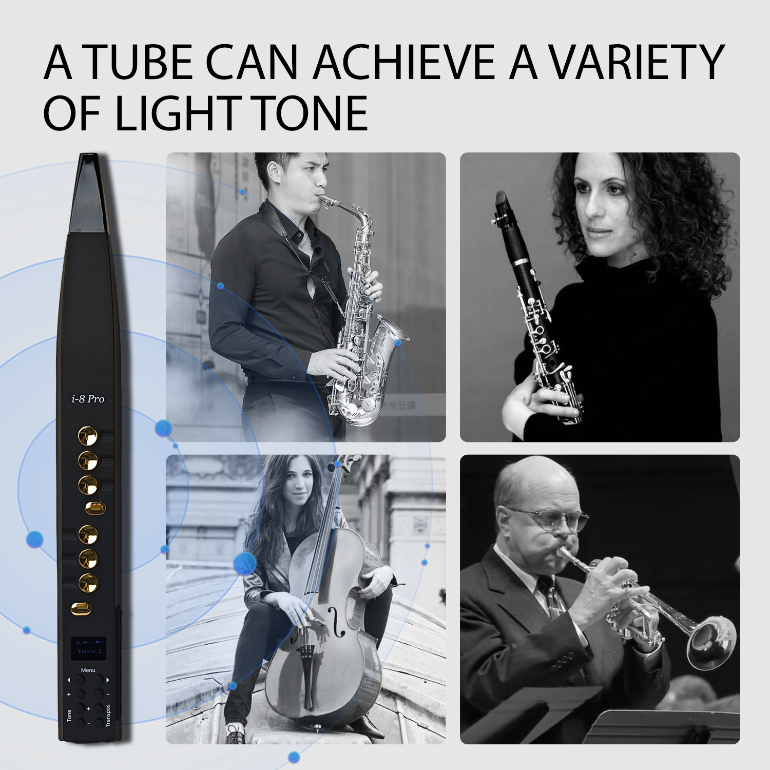 Mugig Electric Aerophone Mini Digital Wind Instrument USB LCD 83 Kinds Sound Flute/Clarinet/Hulus/Violin/Harmonica/Saxophone