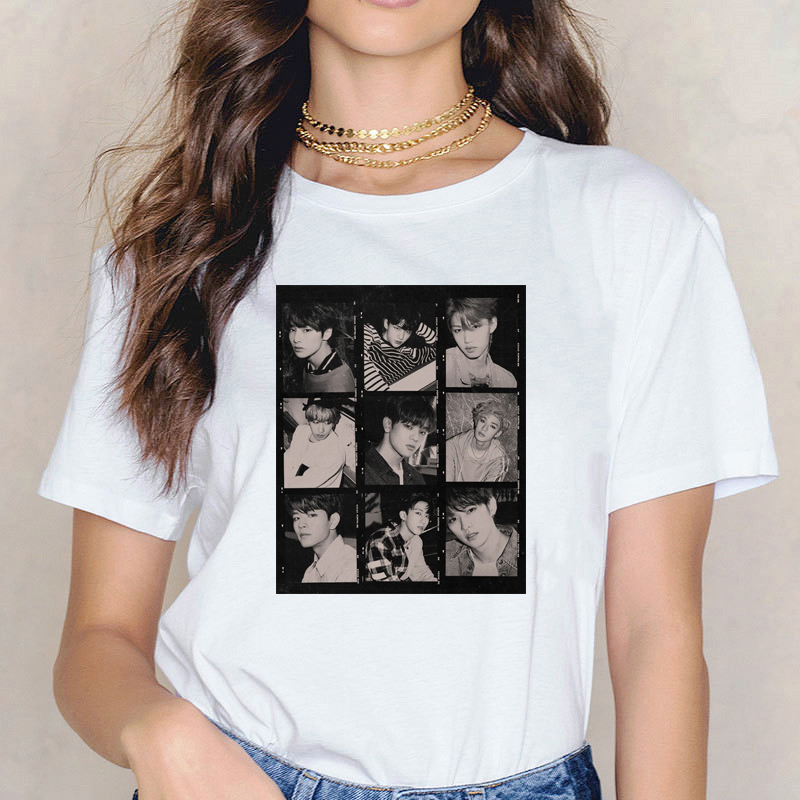 Ropa Mujer 2024 Stray Kids Kpop Tshirt Women Funny T Shirts Harajuku Ulzzang Shirt StrayKids Female T-Shirt Wholesale