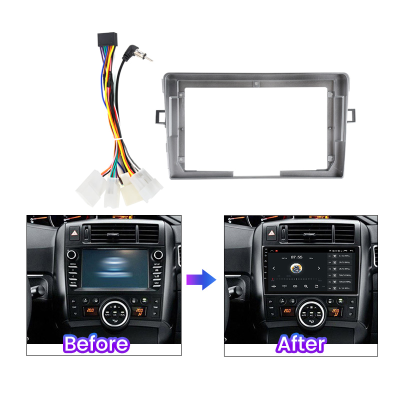 Android Car Radio Fascia Frame For Toyota Verso 2009 2010 2011 2012-2018 Optional Cable Dash Fitting Panel Kit For 9inch