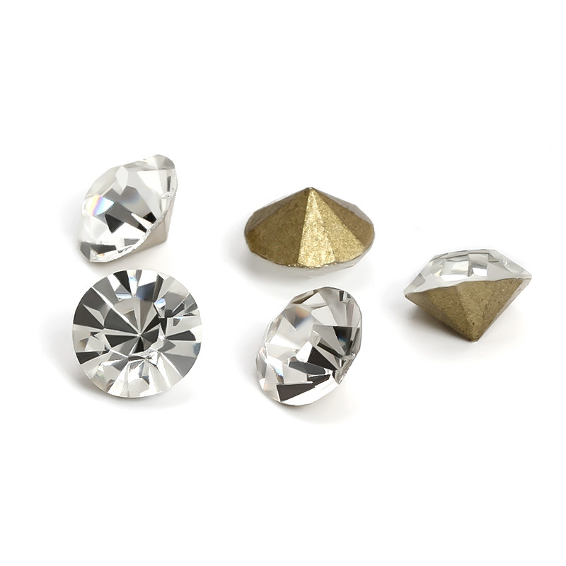 SS5-SS45 Czech Crystal Clear Round Gemstone Fancy Stones Wholesale Jewelry Beads Pointed Back Rhinestone AAAAA Diamond Beads