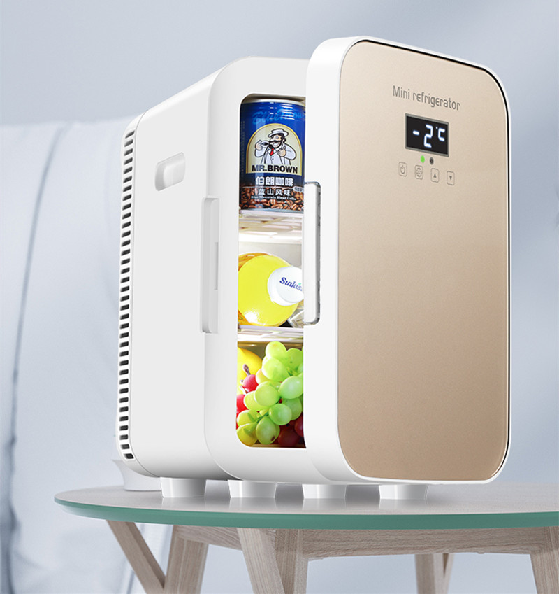 Car Fridge Beverage Cooler Portable Mini Fridge Freezer Drink Makeup Skin Care for Autos/home Refrigerator Car Small Fridges