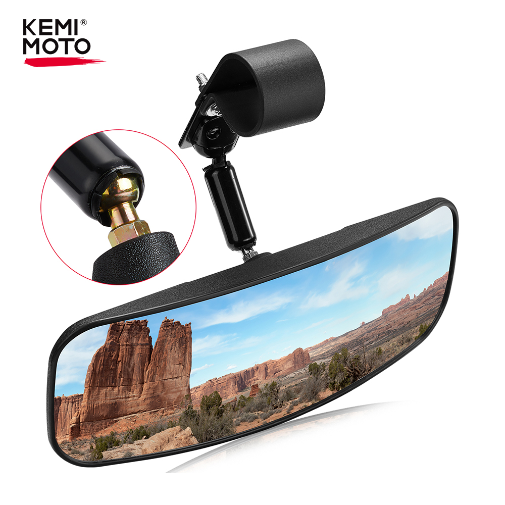 1.75"-2" Rearview Center Mirror Compatible with Polaris RZR 1000 XP for Can-am Maverick X3 Commander for Arctic Cat for Cf moto
