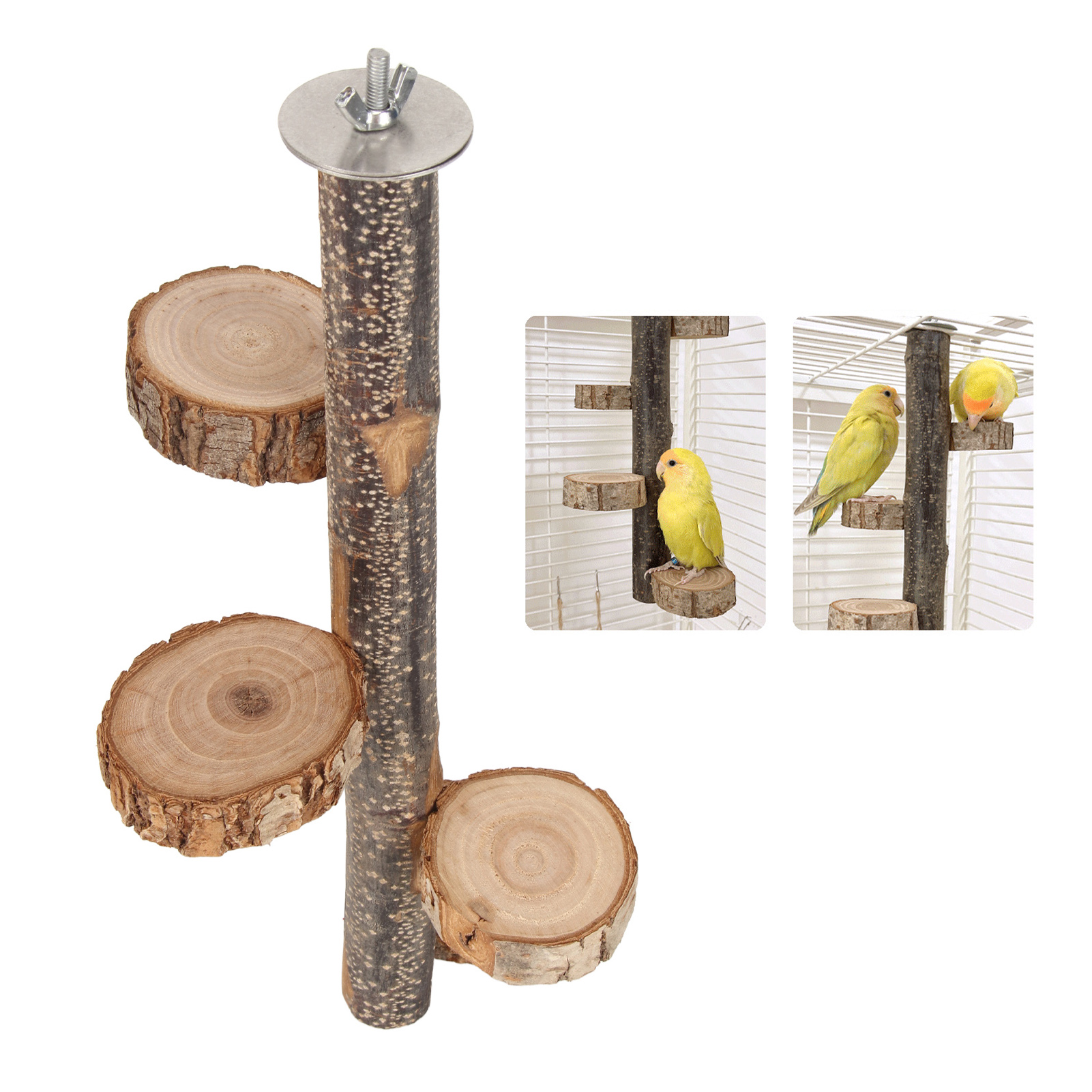 Parrot Hanging Platform Stand Toy Log Safety Durable Bird Platform Stand Toy For Entertainment