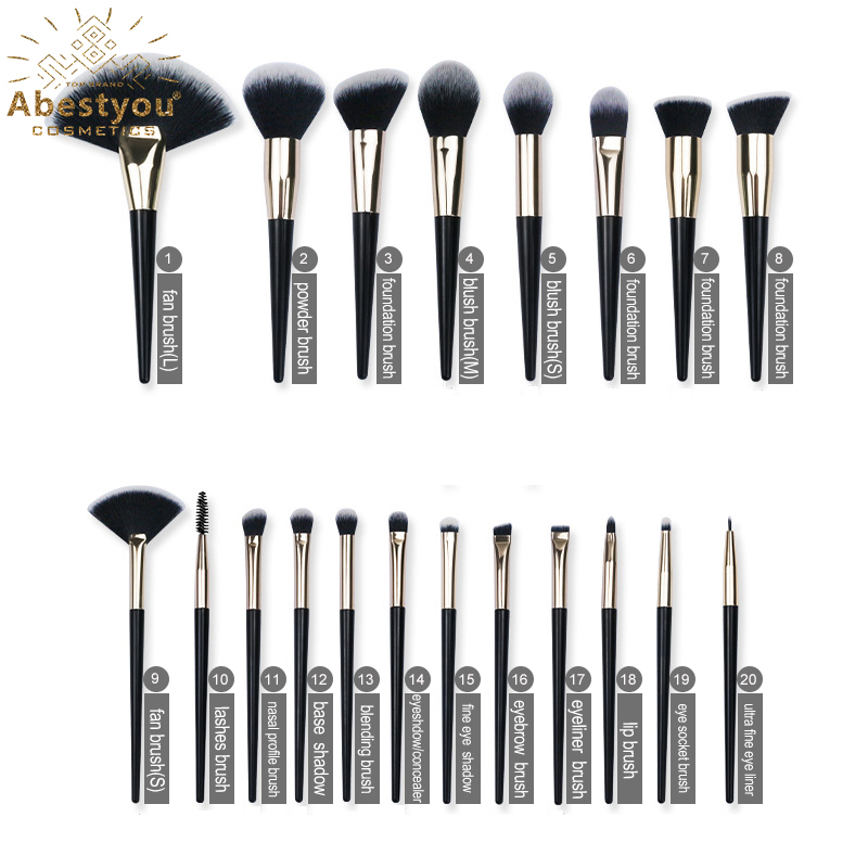 Abestyou Real Technique Brushes Brochas Maquillaje Profesional Alta Calidad 20Style Makeup Sets Cosmetics Full Set