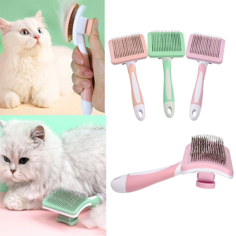 Big Pet Brush Self Cleaning Grooming Cat Dog Hair Brush Grooming Short Haired Cats Comb Short Hair Dogs Poodle Brush Grooming