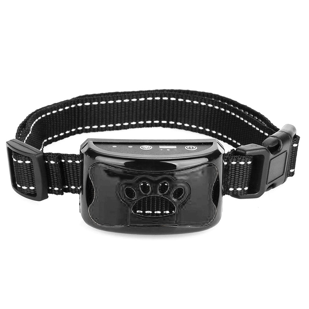 Electronic Pet Dog Training Collar Anti Bark Control Battery Vibration Ultrasonic Stop Barking Training Hot Dog Collars