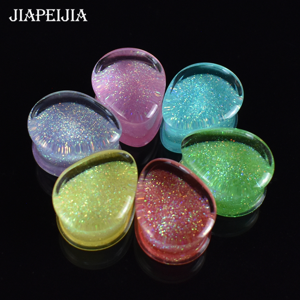 Drop-shaped Acrylic Ear Gauges Plugs and Tunnels Ear Stretcher Expander Body Jewelry 6-30mm