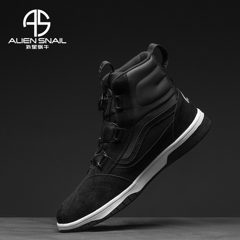 ALIEN SNAIL Knob Adjustment Motorcycle Shoes Suede Casual Cycling Locomotive Boots Outdoor Windproof Waterproof Motocross Boots