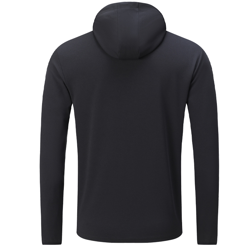 Men Jogging Jacket Running Football Outdoor Quick Dry Breathable Hooded Reflective Gym Workout Zipper Pocket Sport Hiking Coat
