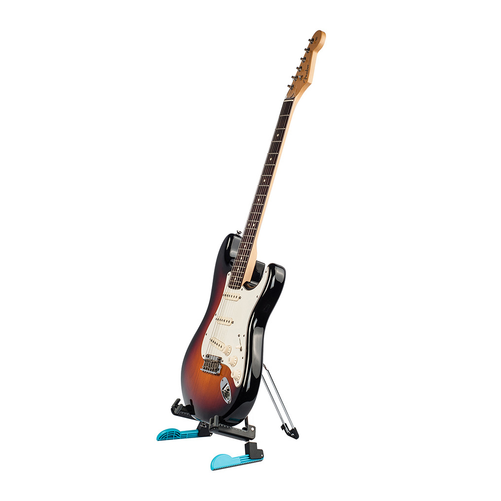 Adjustable Floor Guitar Holder Folding Acoustic Guitars Stand A-Frame Bass Rack Lightweight for Ukulele Banjo Red
