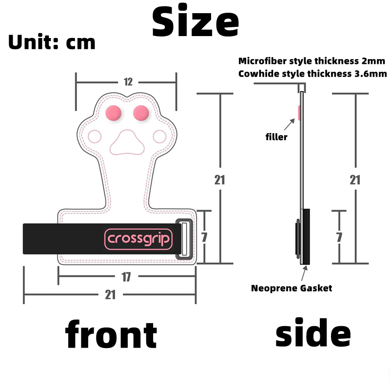 Women Men Cowhide Weight Lifting Grips With Wrist Straps Lifting Straps Gym Deadlifts Pull Ups Cat Claw Lifting Grip accessories