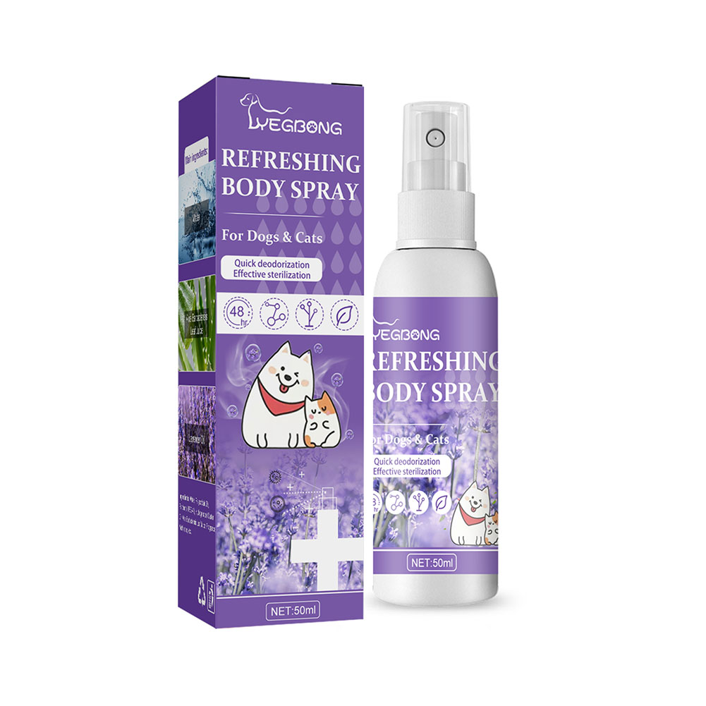 Lavender Oil Dog Deodorizer Spray Pet Deodorant Spray Remove Odor 50ml Feces Cleaning Deodorant Pet Supplies for Dogs Cats