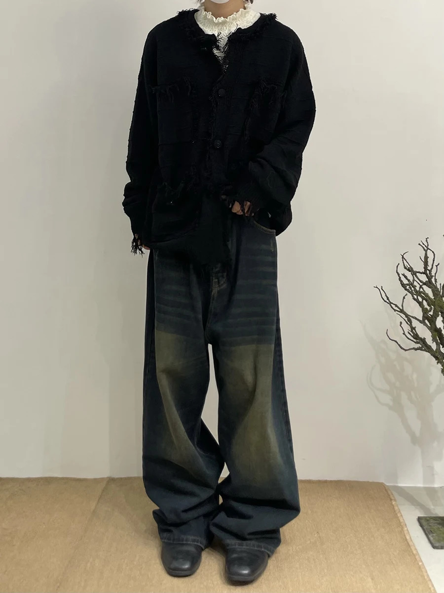 REDDACHiC 90s Retro Skater Oversized Pants Men Green Wash Adjustwaist Wide Leg Casual Brushed Baggy Jeans Y2k Hiphop Streetwear 240619