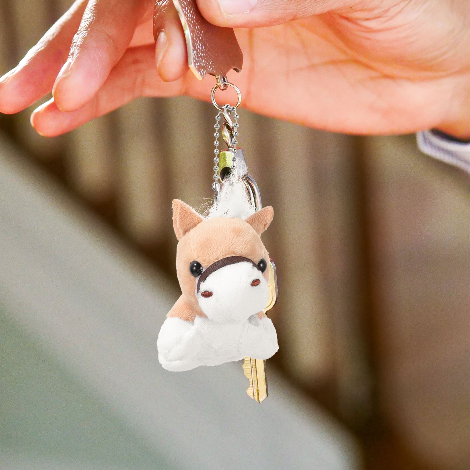 12pcs Malone Plush Pendants Key Chain Charms Soft Ornaments Stuffed Horse Backpack Hanging Decor