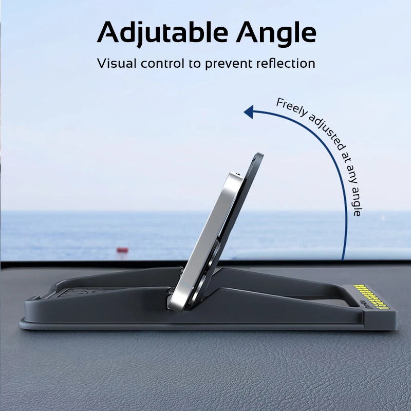 3 in 1 Anti-slip Car Phone Holder Parking Lot Dashboard Silicone Mat GPS Bracket Cellphone Smartphone Number Stand Accessories