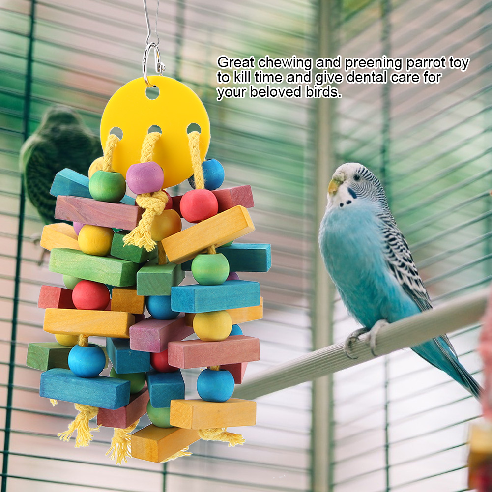 Parrot Toy Bird Toys Hanging Wooden Toy Parrot Swing Suitable For Parrots And Birds