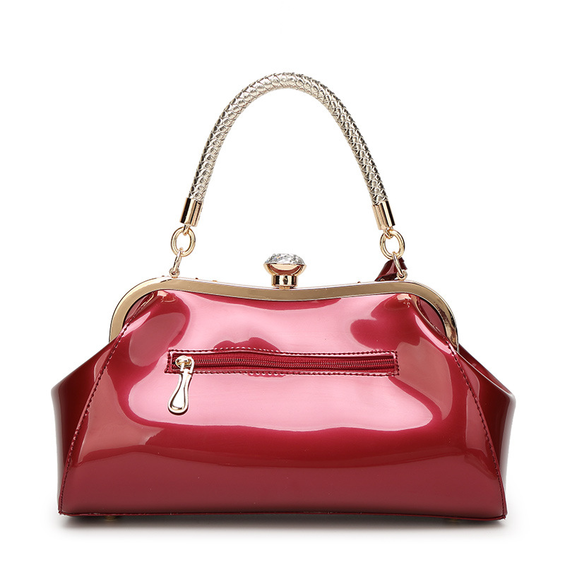Quality luxury evening lady messenger bag ladies handbags patent leather ladies shoulder bag Ladies clutches Wedding Party Bags