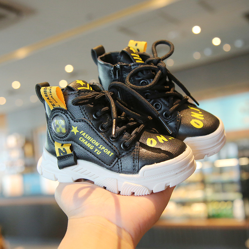 New Baby Boys Girls Shoes Infant Solid Colors Non-Slip Soft Sole Flat PU Leather Classic First Walker Newborn Manor Style Shoes