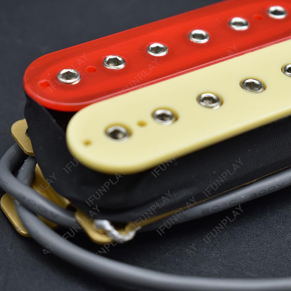 1Pc Adjustable Hex Screw Double Coil Humbucker Guitar Pickup Ceramic Magnet Neck Bridge 50MM 52MM Pickup for LP Electric Guitar