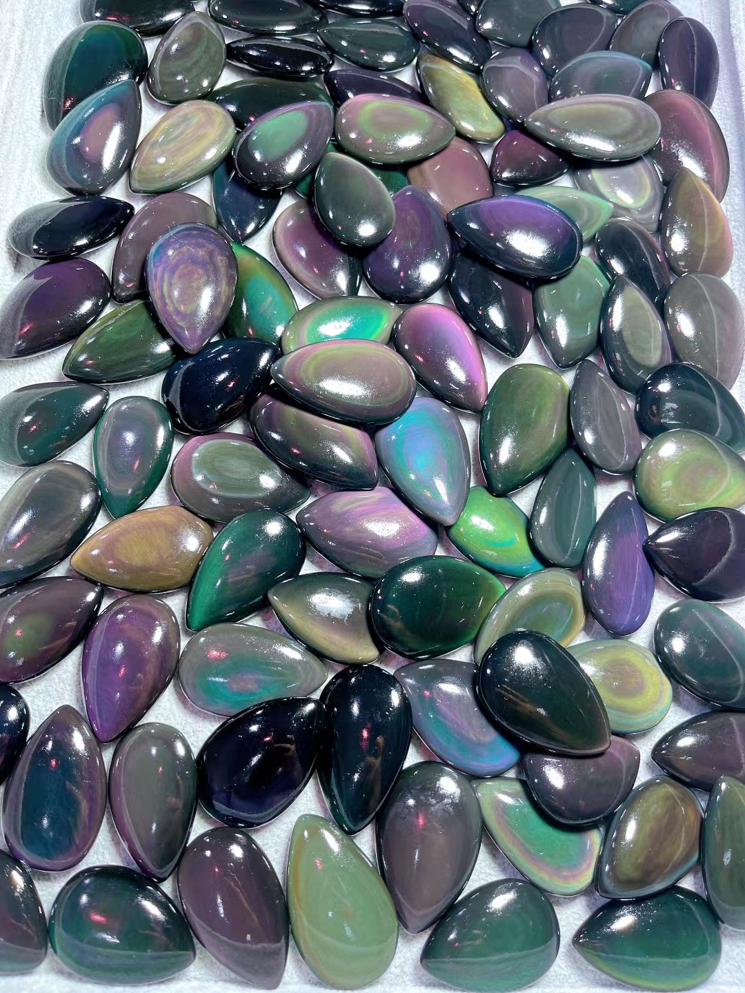 70mm Rainbow Obsidian Necklace Pendant Water Drop Natural Gemstone Jewelry Pendants For Woman For Man For Gift Wholesale !